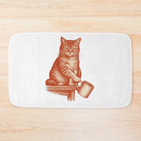 Item preview, Cat Pushing Mug Off The Table Print designed and sold by The Mellonaire.