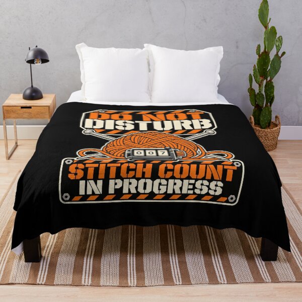 Item preview, Stitch Count In Progress Knitting Humour designed and sold by Text2tee.