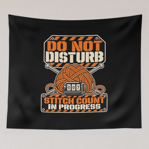 Item preview, Stitch Count In Progress Knitting Humour designed and sold by Text2tee.