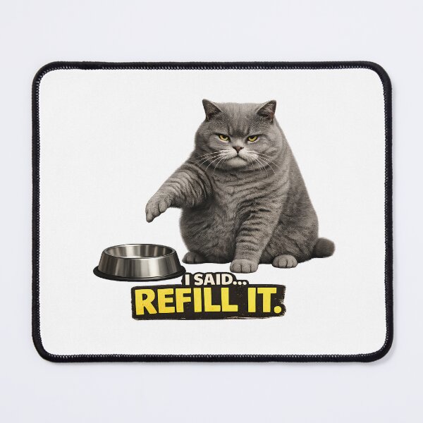 Item preview, Funny I Said Refill It Cat designed and sold by UvooArt.