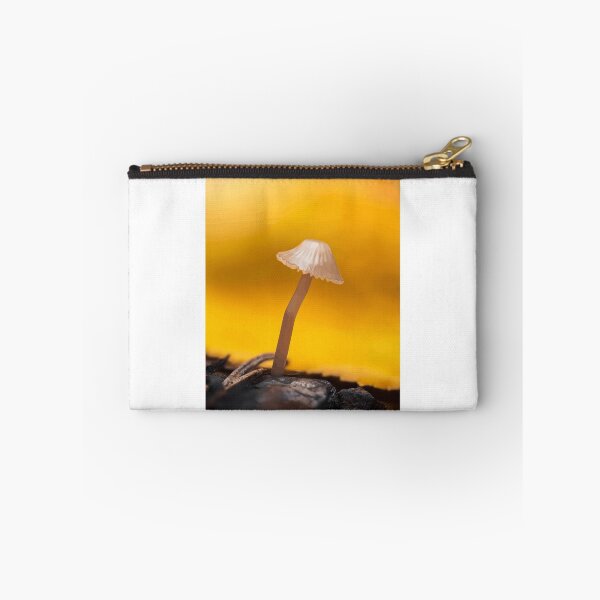 Item preview, Delicate Mushroom with Warm Yellow Background designed and sold by Roamgrain Photos.
