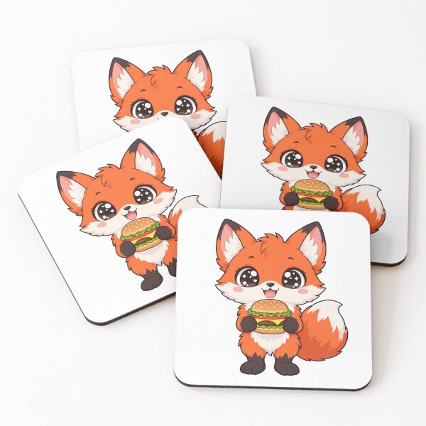 Item preview, Cute Kawaii Fox With Burger designed and sold by Eternalski.