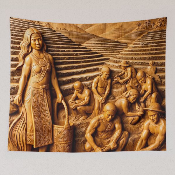 Item preview, Cordillera Life - Igorot Heritage Wood Relief Artwork designed and sold by nhk999.