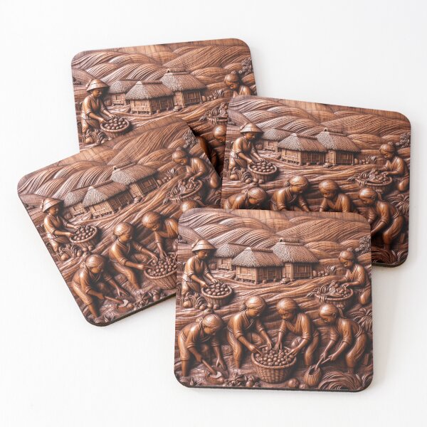 Item preview, Traditional Philippine Village Life -Wood Carving Art designed and sold by nhk999.
