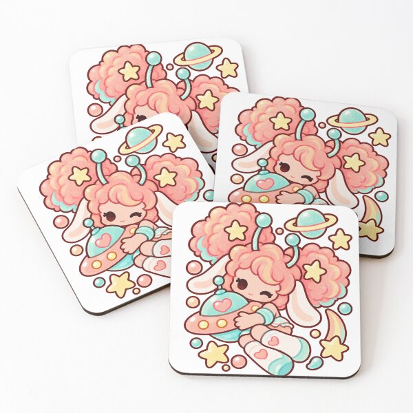 Item preview, Retro Alien Bunny Peach  designed and sold by Little Tide Studio.