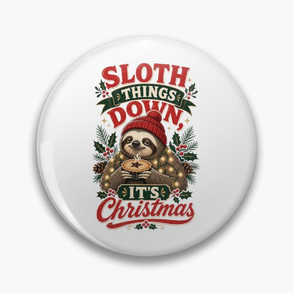 Item preview, Sloth Things Down, It's Christmas! Funny Adult Holiday Design designed and sold by Caj77.