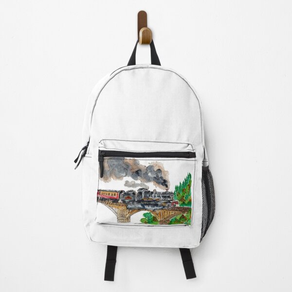 Item preview, Old Fashioned Steam Train Locomotive Watercolor designed and sold by DesseindImages.