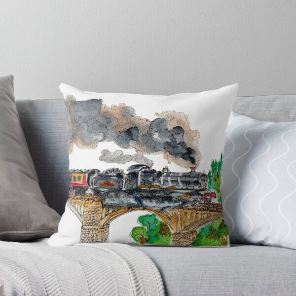 Item preview, Old Fashioned Steam Train Locomotive Watercolor designed and sold by DesseindImages.