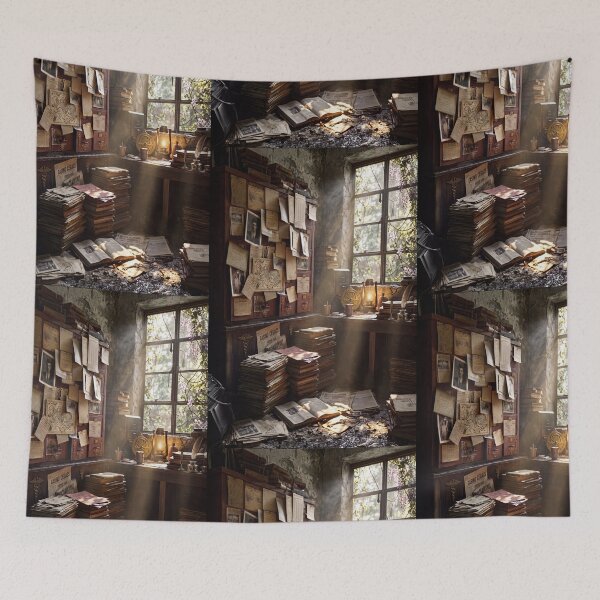 Artikelvorschau, Vintage Study Room Artwork entworfen und verkauft von jodotodesign.