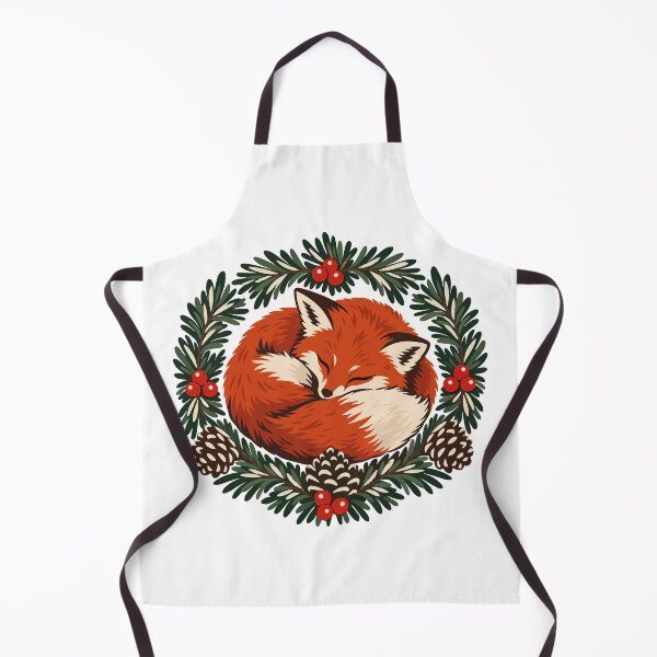 Item preview, Woodland Fox Winter Wreath - Folk Holiday designed and sold by CozyMigo.