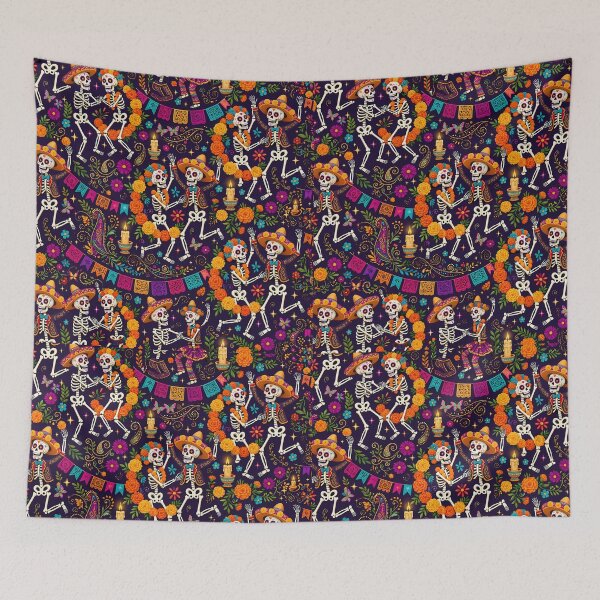 Item preview, Skeleton Soiree — Day of the Dead Pattern | Hashola Designs designed and sold by Hashola Designs.