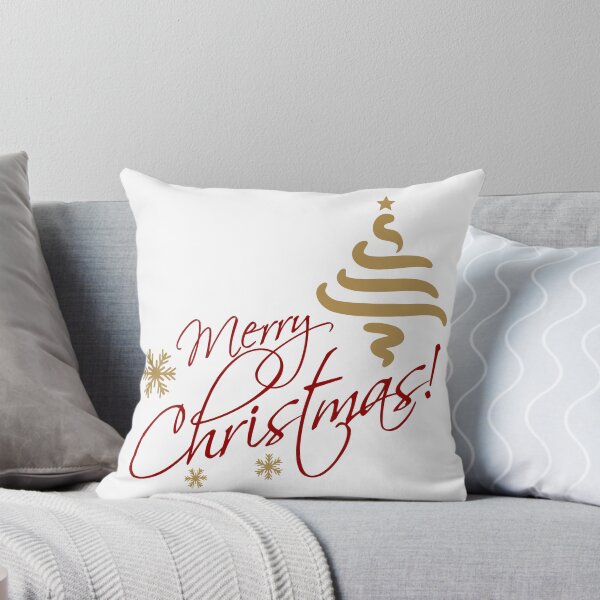 Merry Christmas motif Throw Pillow