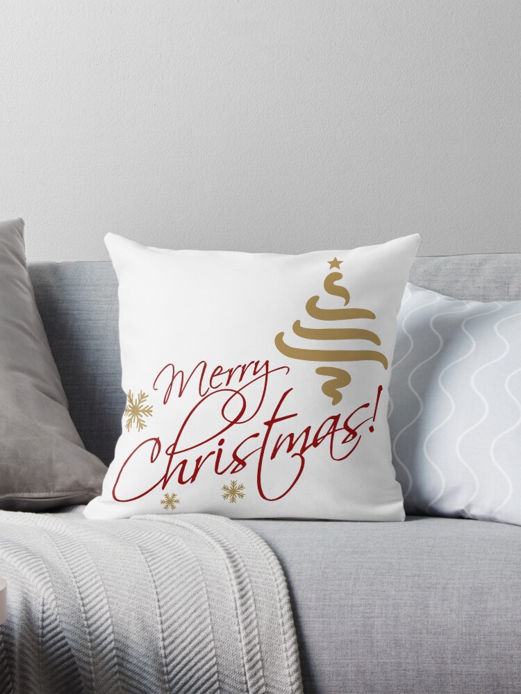Thumbnail 1 of 4, Pillow, Merry Christmas motif designed and sold by webtrekker.