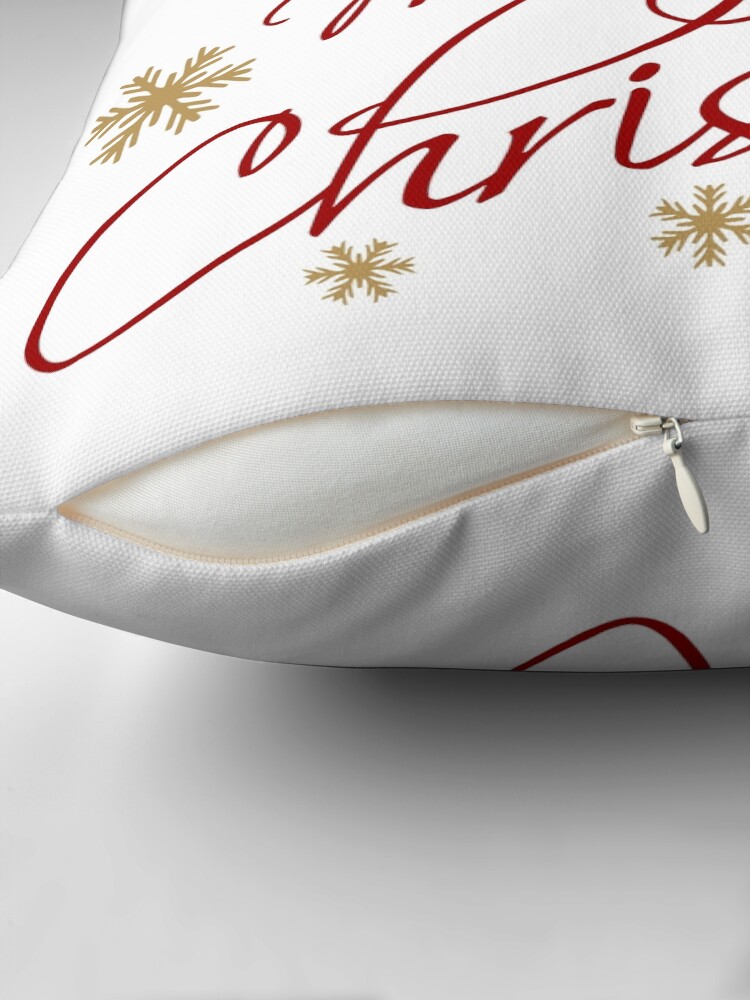 Thumbnail 2 of 4, Pillow, Merry Christmas motif designed and sold by webtrekker.