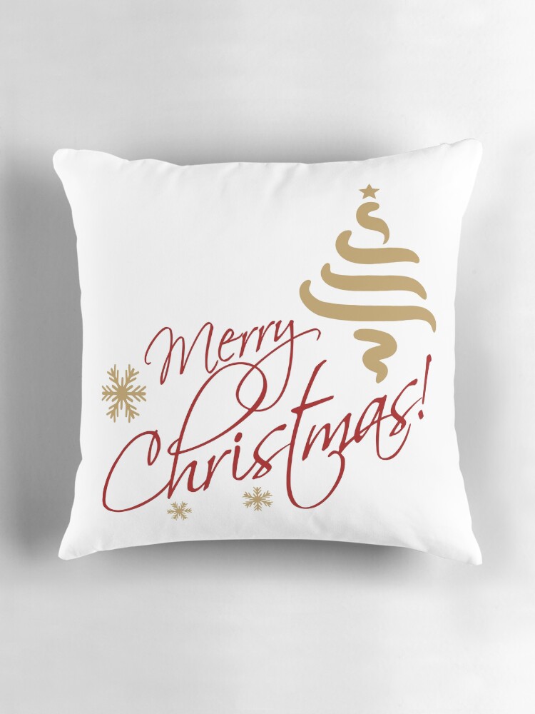 Thumbnail 3 of 4, Pillow, Merry Christmas motif designed and sold by webtrekker.