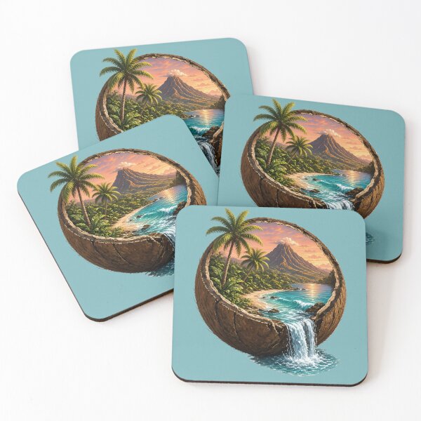Item preview, Island inside a coconut shell designed and sold by design-rebell.