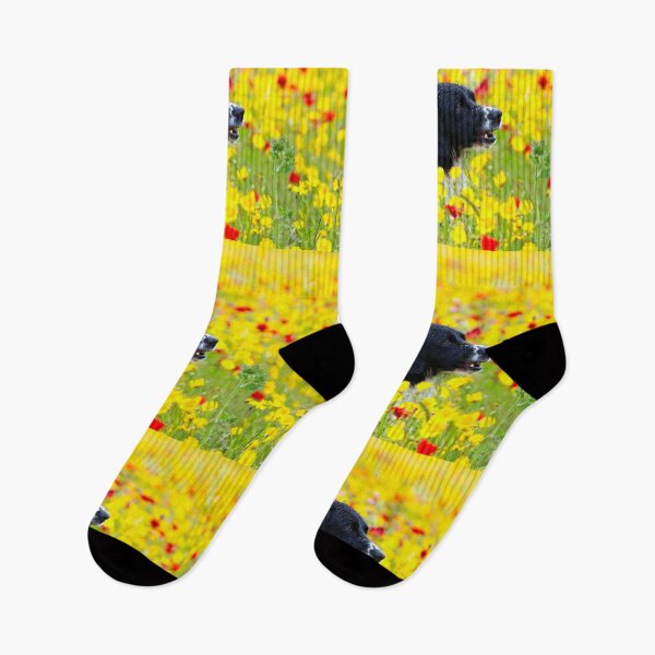 Item preview, Happy Dog in the Flowers designed and sold by Terri Waters Photography & Design.