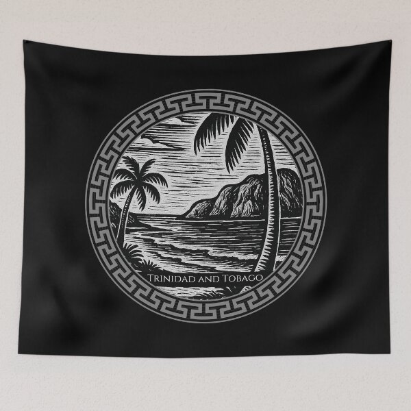 Item preview, Trinidad and Tobago Vintage Woodcut Art designed and sold by Thistle-TShop.