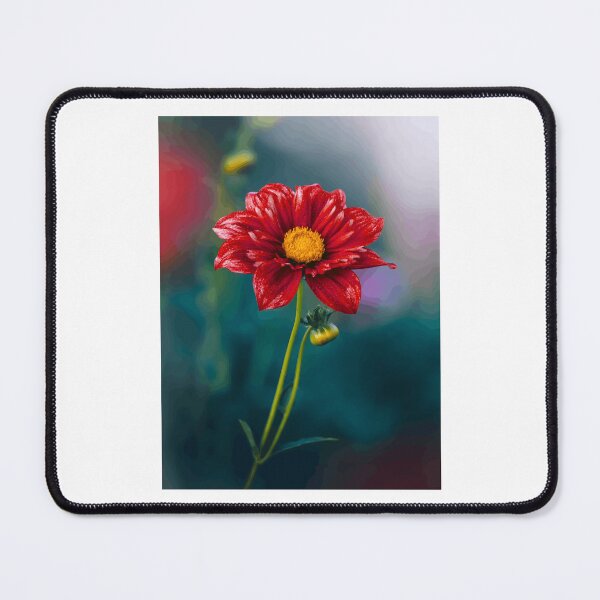 Item preview, Vibrant Red Daisy with Yellow Center designed and sold by Roamgrain Photos.