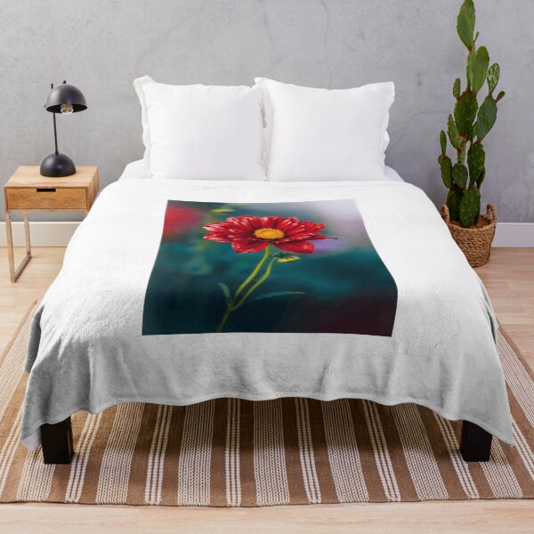 Item preview, Vibrant Red Daisy with Yellow Center designed and sold by Roamgrain Photos.
