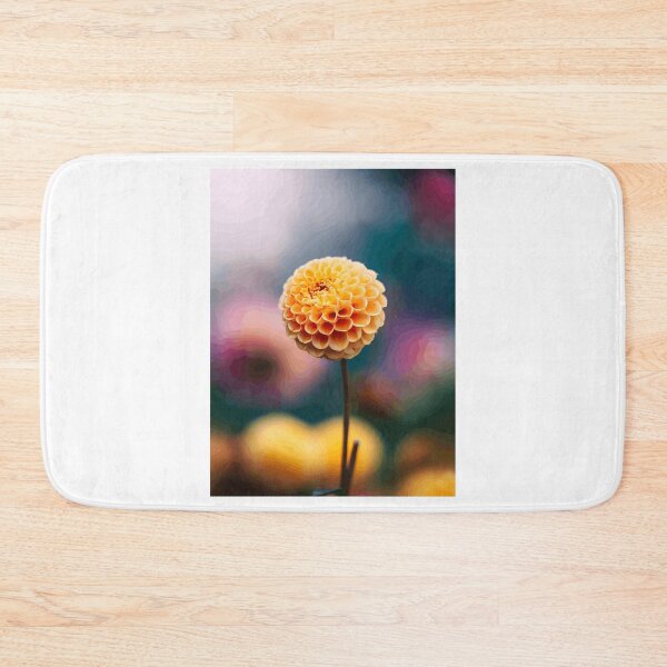 Item preview, Single Orange Dahlia Bloom with Soft Focus Background designed and sold by Roamgrain Photos.