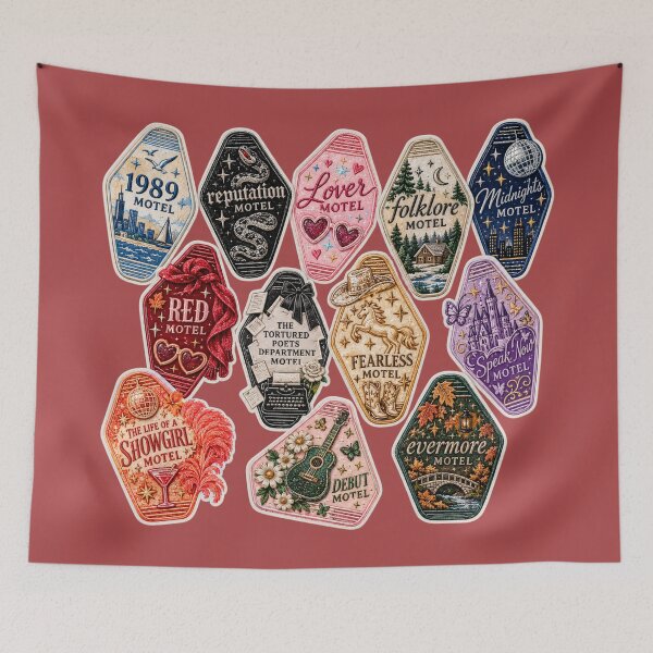 Item preview, Vintage Taylor Albums Eras Motel Magnets Vintage Music sticker pack designed and sold by taylorvinyls.
