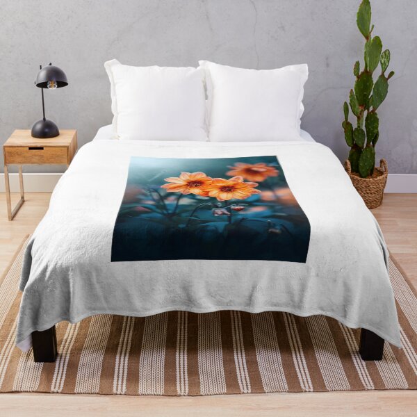 Item preview, Glowing Orange Dahlia Blooms designed and sold by Roamgrain Photos.