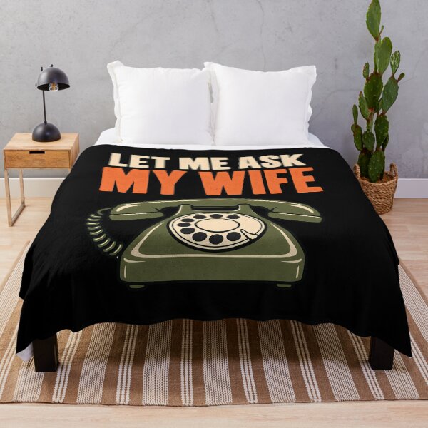 Item preview, Let Me Ask My Wife Funny Husband Marriage Humor Retro Rotary Phone designed and sold by Photo-Sphere101.