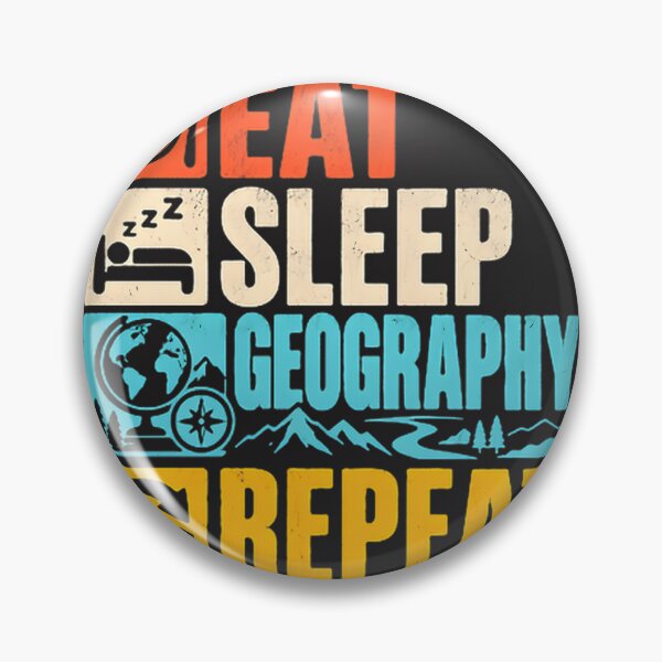 Item preview, Eat Sleep Geography Repeat - Geographer and Geography Teacher Earth Science Lover Design designed and sold by DeadFunny Designs.