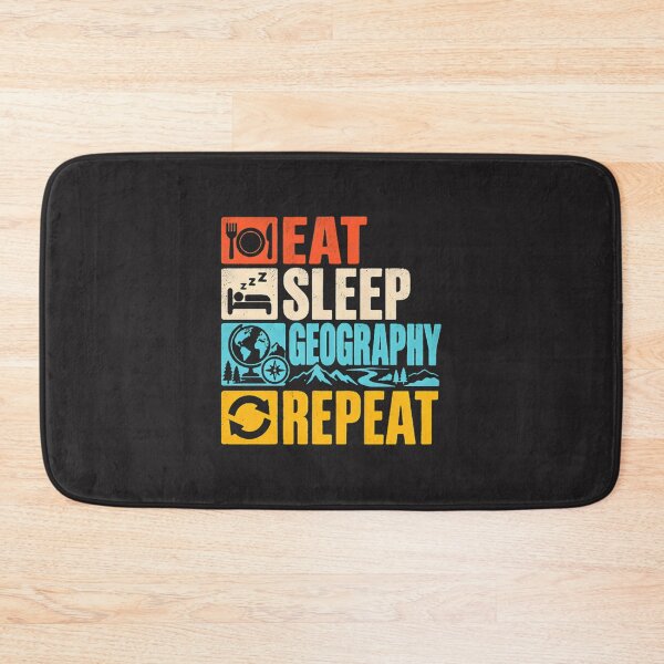Item preview, Eat Sleep Geography Repeat - Geographer and Geography Teacher Earth Science Lover Design designed and sold by DeadFunny Designs.