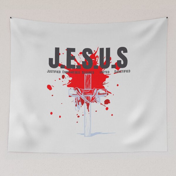 Item preview, Jesus Justified Christianity Mental Health Matters  - Retirement Gifts for Husband - Gray designed and sold by Doiemacreations.