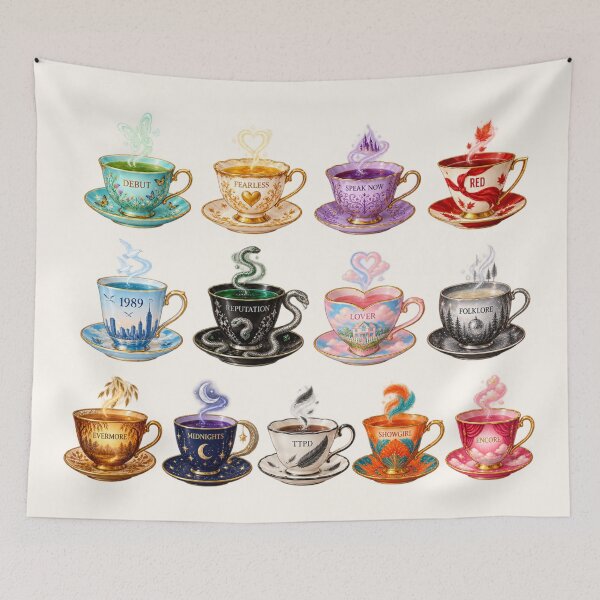 Item preview, The Eras Teacups STICKER PACK BUNDLE designed and sold by taylorvinyls.