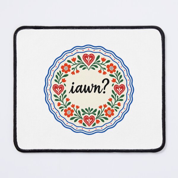 Item preview, Iawn Welsh Greeting Folk Art Floral Wreath Traditional Emblem designed and sold by jeshands.