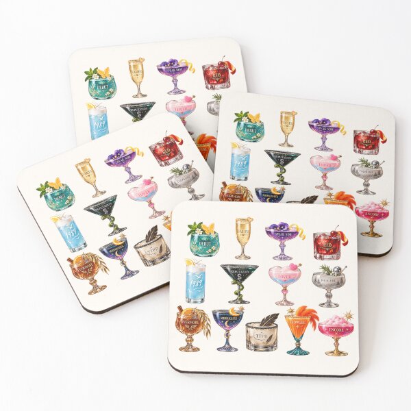 Item preview, The Eras Cocktails STICKER PACK BUNDLE designed and sold by taylorvinyls.