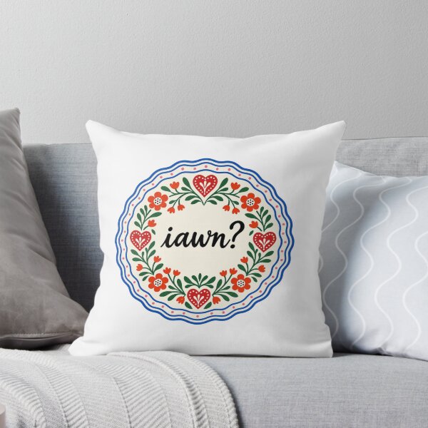 Item preview, Iawn Welsh Greeting Folk Art Floral Wreath Traditional Emblem designed and sold by jeshands.