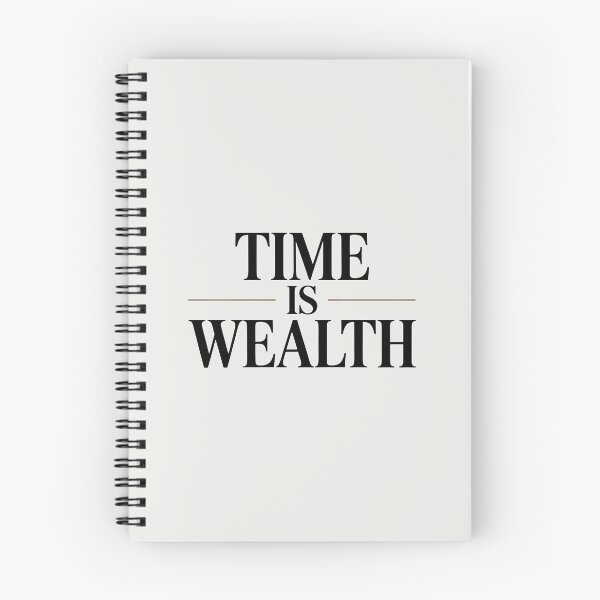 Item preview, Time Is Wealth – Minimalist Inspirational Quote designed and sold by Jollys-ArtShop.