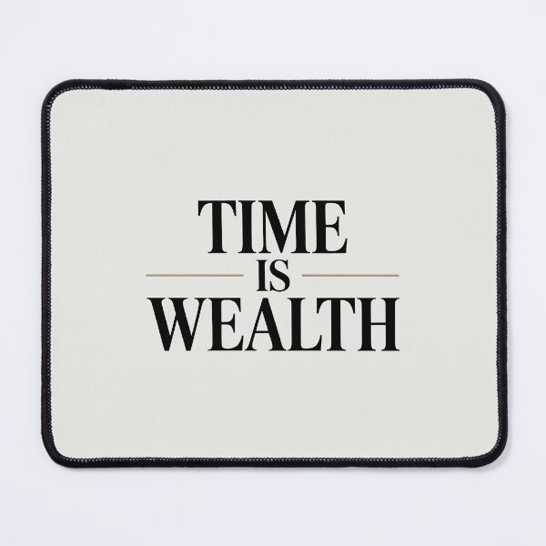 Item preview, Time Is Wealth – Minimalist Inspirational Quote designed and sold by Jollys-ArtShop.