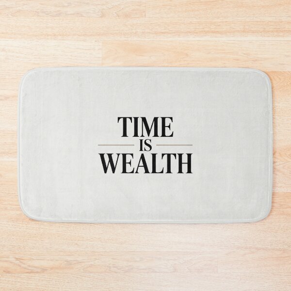 Item preview, Time Is Wealth – Minimalist Inspirational Quote designed and sold by Jollys-ArtShop.