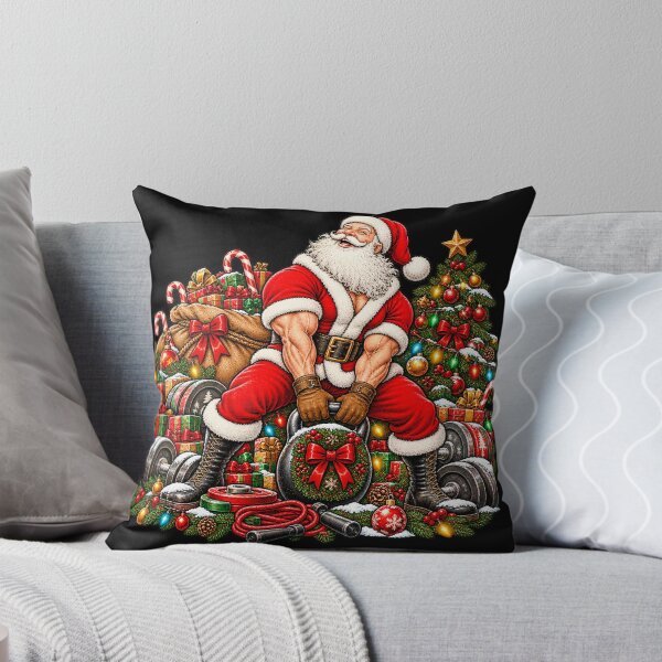 Item preview, Muscular Santa Kettlebell Christmas Workout designed and sold by teesterra.