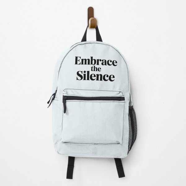 Item preview, Embrace The Silence – Minimalist Mindfulness Quote designed and sold by Jollys-ArtShop.