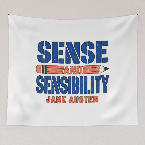 Item preview, Sense and Sensibility: Blue Stencil and Coral Pencil designed and sold by Fenay Designs.