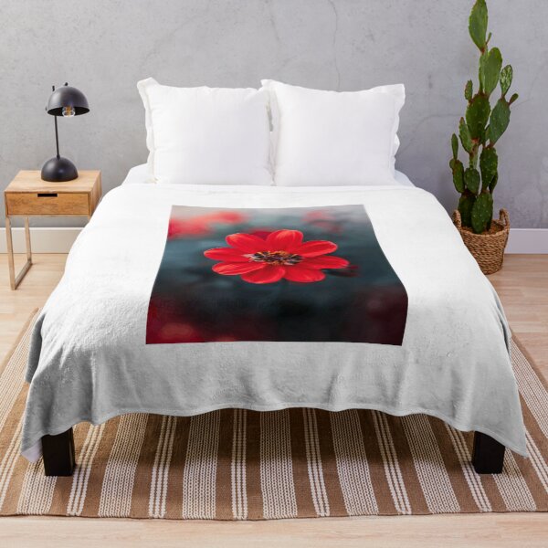 Item preview, Red Flower with Two Bumblebees designed and sold by Roamgrain Photos.