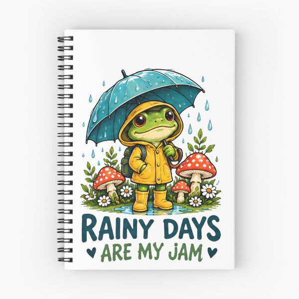 Item preview, Rainy Days Are My Jam Cute Frog Umbrella designed and sold by Pyt27.