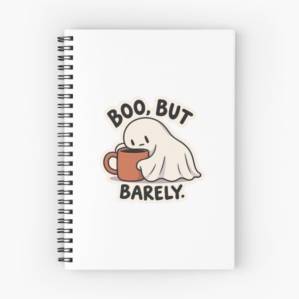 Item preview, Boo But Barely Sleepy Ghost With Coffee designed and sold by Two Hearts Studio.