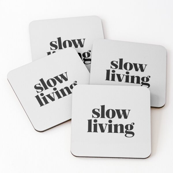 Item preview, Slow Living – Minimalist Lifestyle Quote designed and sold by Jollys-ArtShop.