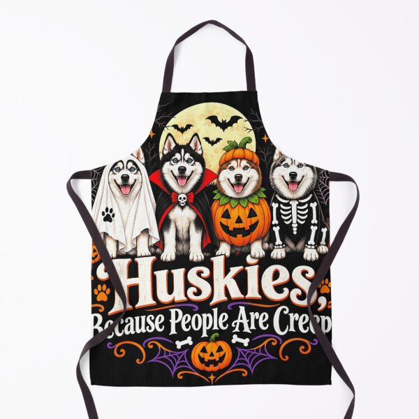 Item preview, Huskies, Because People Are Creepy Funny Halloween Dog Lover designed and sold by smithdosRO.