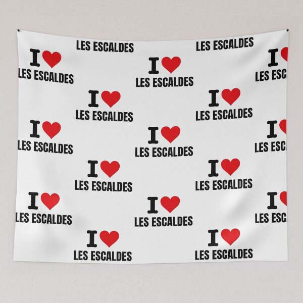 Item preview, I Love Les Escaldes Andorra Souvenir Red Heart Typography designed and sold by raedattia.