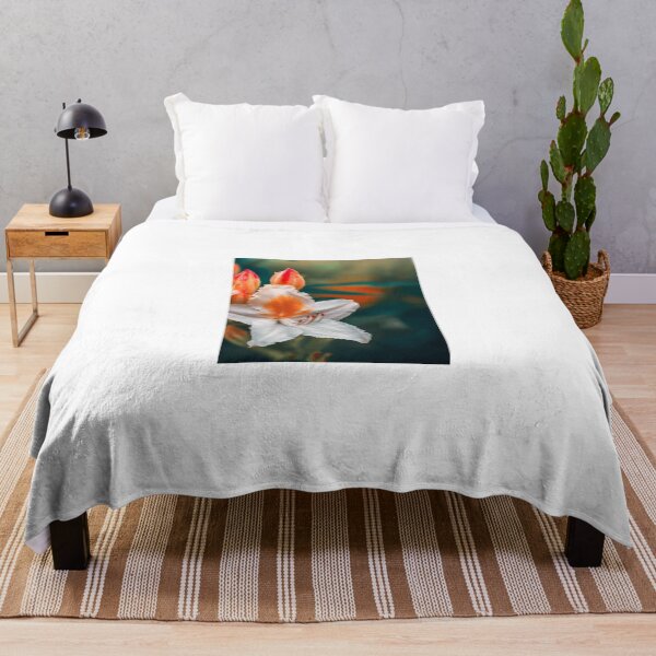 Item preview, White and Orange Azalea Flower Close-Up designed and sold by Roamgrain Photos.