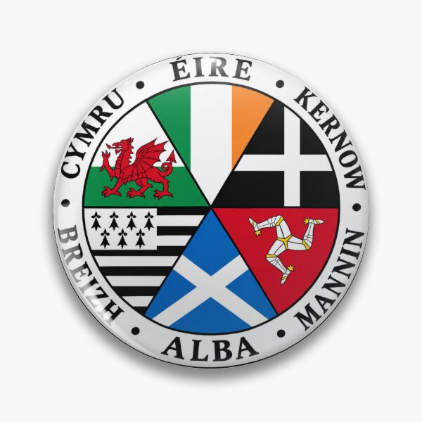 Item preview, Six Celtic Nations Shield Crest Cymru Eire Alba Kernow Breizh Mannin designed and sold by jeshands.