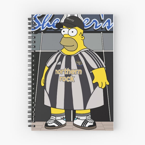 Artikelvorschau, Homer Simpson Newcastle United Football Club NUFC Simpsons-inspirierter Geordie Toon-Druck entworfen und verkauft von duckindoodle.